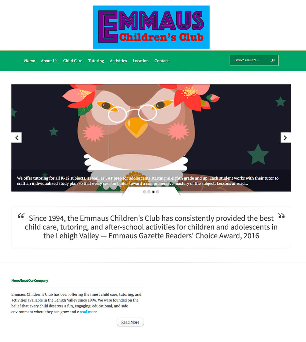 Sample site: Emmaus Childrens Club